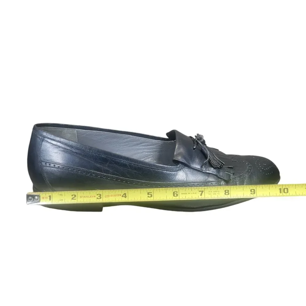 Designer Collection‎ by Florshein Blue Tassel Loafers Men's 10 Made In Spain